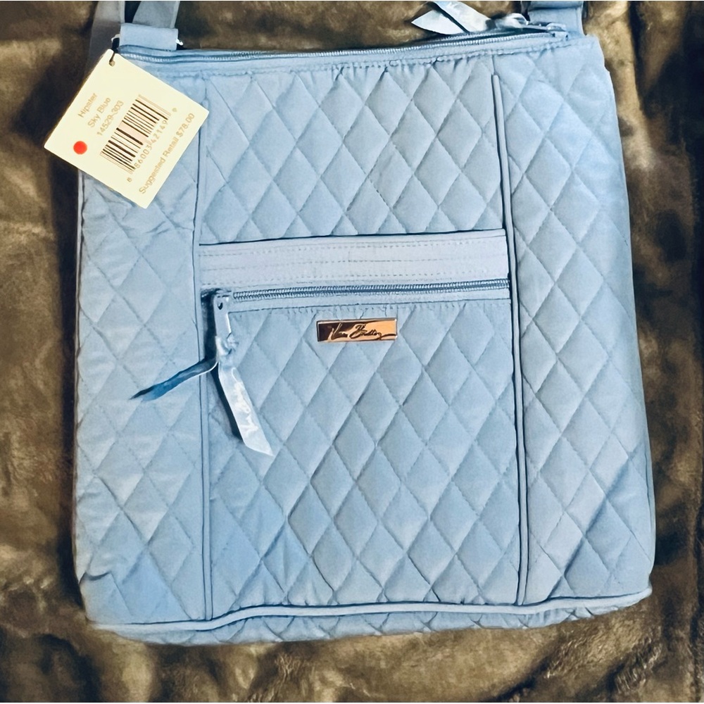 Vera Bradley Sky Blue Quilted Tote Bag . NWT